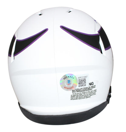 Cris Carter Autographed Minnesota Vikings Lunar Speed Mini Helmet