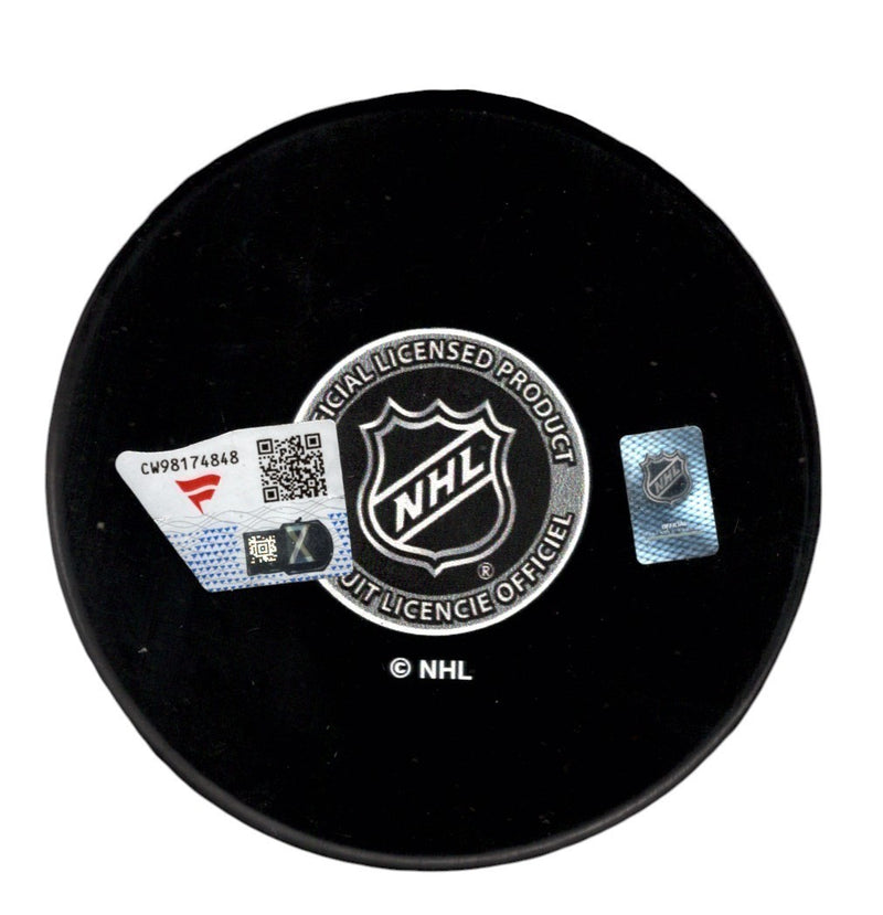 Quinn Hughes Signed Vancouver Canucks Logo Hockey Puck