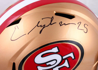 Elijah Mitchell Autographed San Francisco 49ers Full Size Speed Helmet