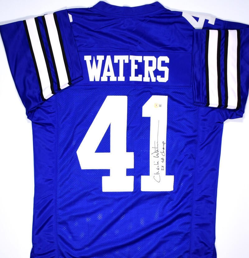 Charlie Waters Autographed Dallas Cowboys Custom Jersey - 2x SB Champs