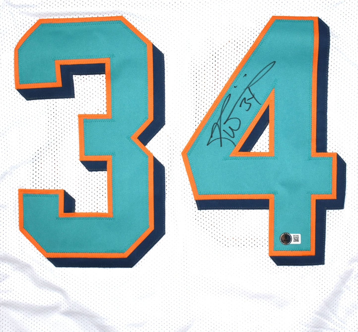 Ricky Williams Autographed Miami Dolphins Custom White Jersey