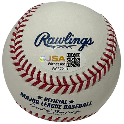 Ellis Valentine Signed ROMLB Baseball Montreal Expos Inscribed JSA