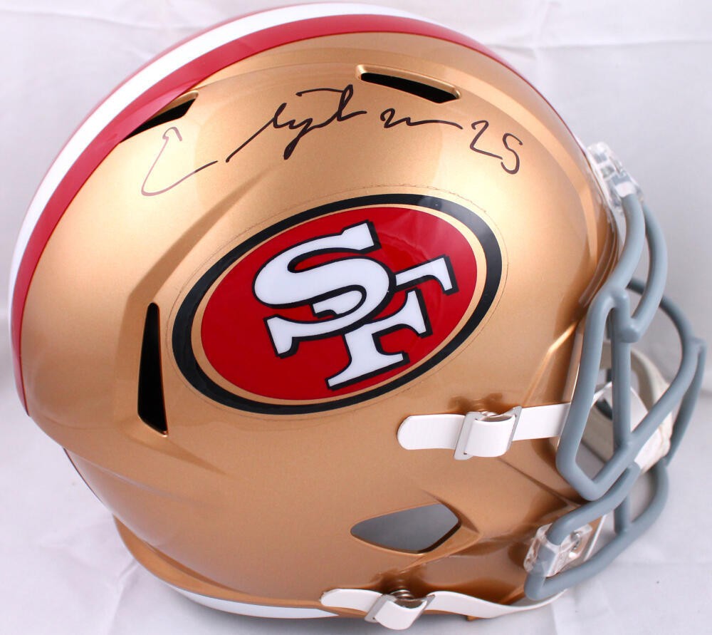 Elijah Mitchell Autographed San Francisco 49ers Full Size Speed Helmet