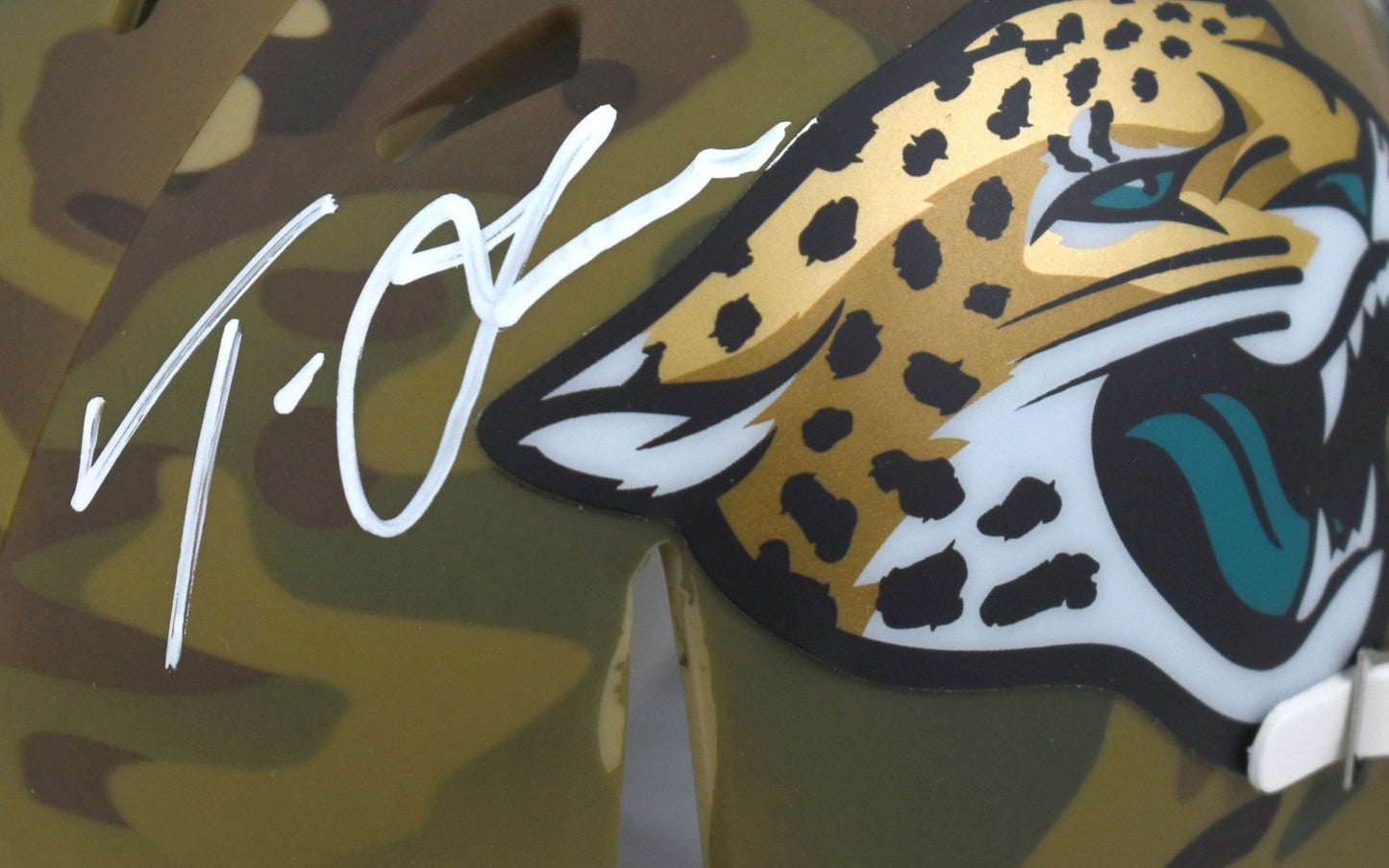 Trevor Lawrence Signed Jacksonville Jaguars Camo Mini Helmet
