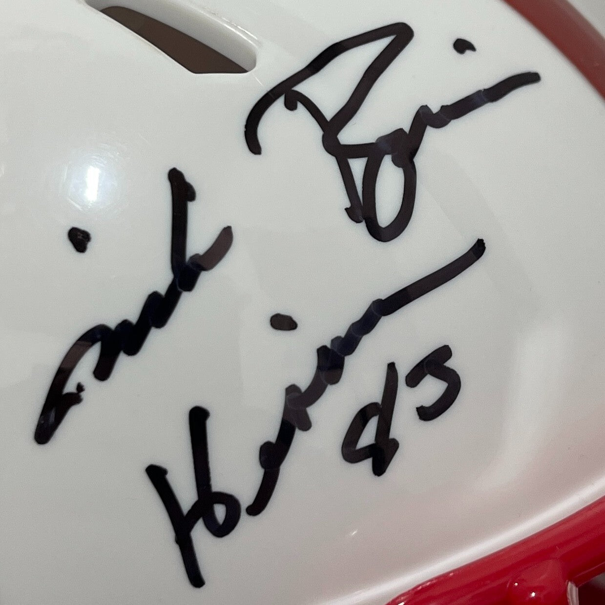 Mike Rozier Signed Nebraska Cornhuskers Speed Mini Helmet (Heisman 83)