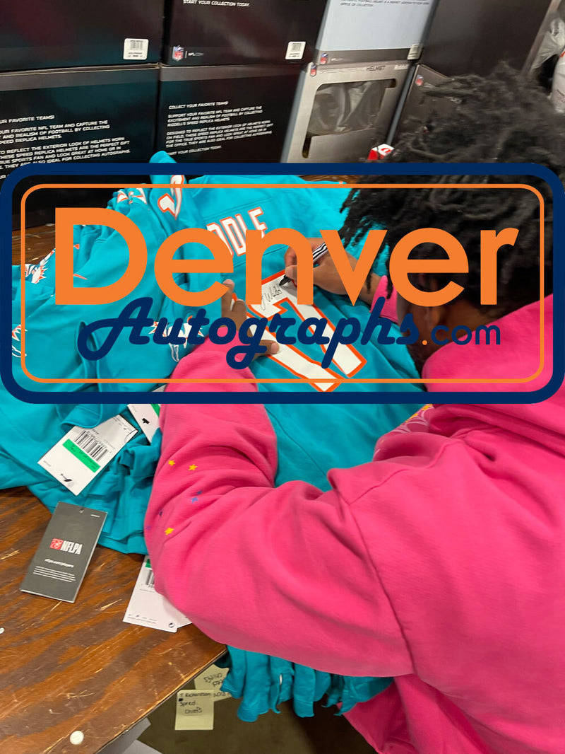 Jaylen Waddle Autographed Miami Dolphins Aqua Nike Game Jersey