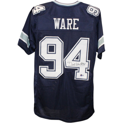 DeMarcus Ware Autographed Pro Style Blue Jersey