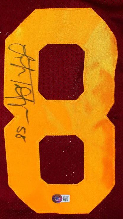 Lofa Tatupu Autographed Maroon Custom College Style Jersey