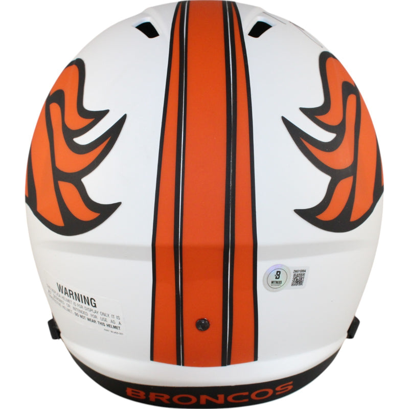 John Elway Autographed Denver Broncos Full Size Lunar Replica Helmet