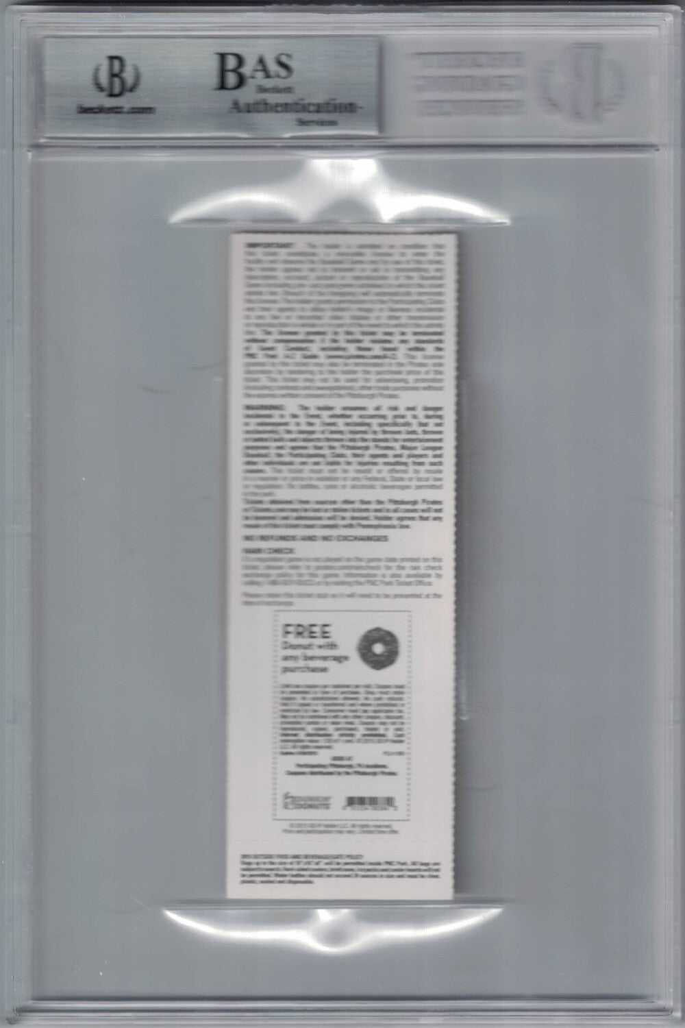Addison Russell Autographed Chicago Cubs Ticket 1st MLB Hit BAS Slabbed
