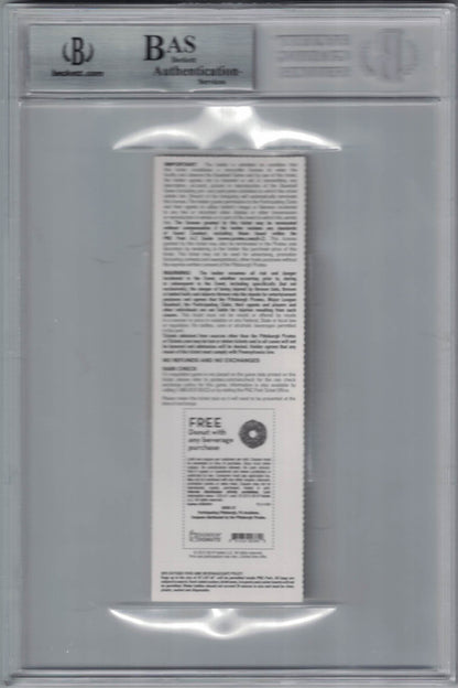 Addison Russell Autographed Chicago Cubs Ticket 1st MLB Hit BAS Slabbed