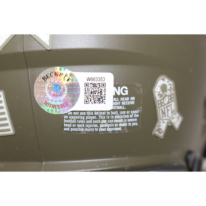 Joe Klecko Signed New York Jets Salute to Service Mini Helmet Beckett BAS