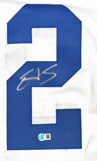 Edgerrin James Autographed Indianapolis Colts White Custom Jersey