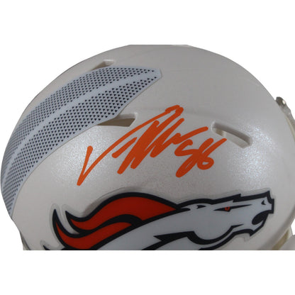 Von Miller Autographed Denver Broncos 2024 Alternate Mini Helmet (BAS)