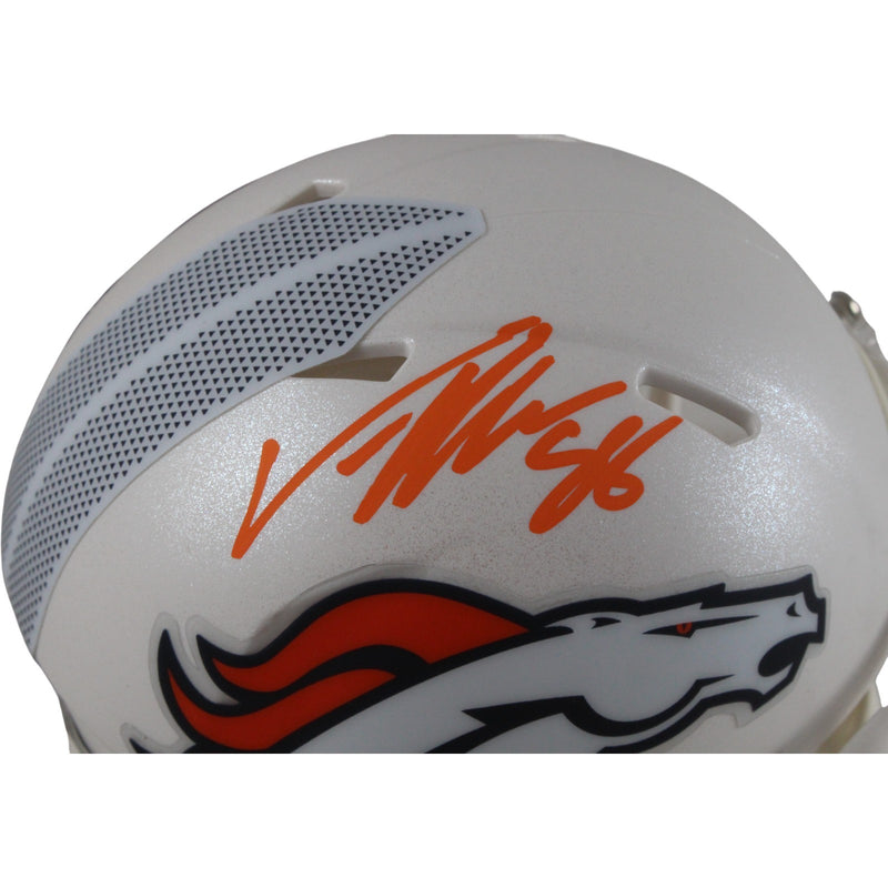 Von Miller Autographed Denver Broncos 2024 Alternate Mini Helmet (BAS)