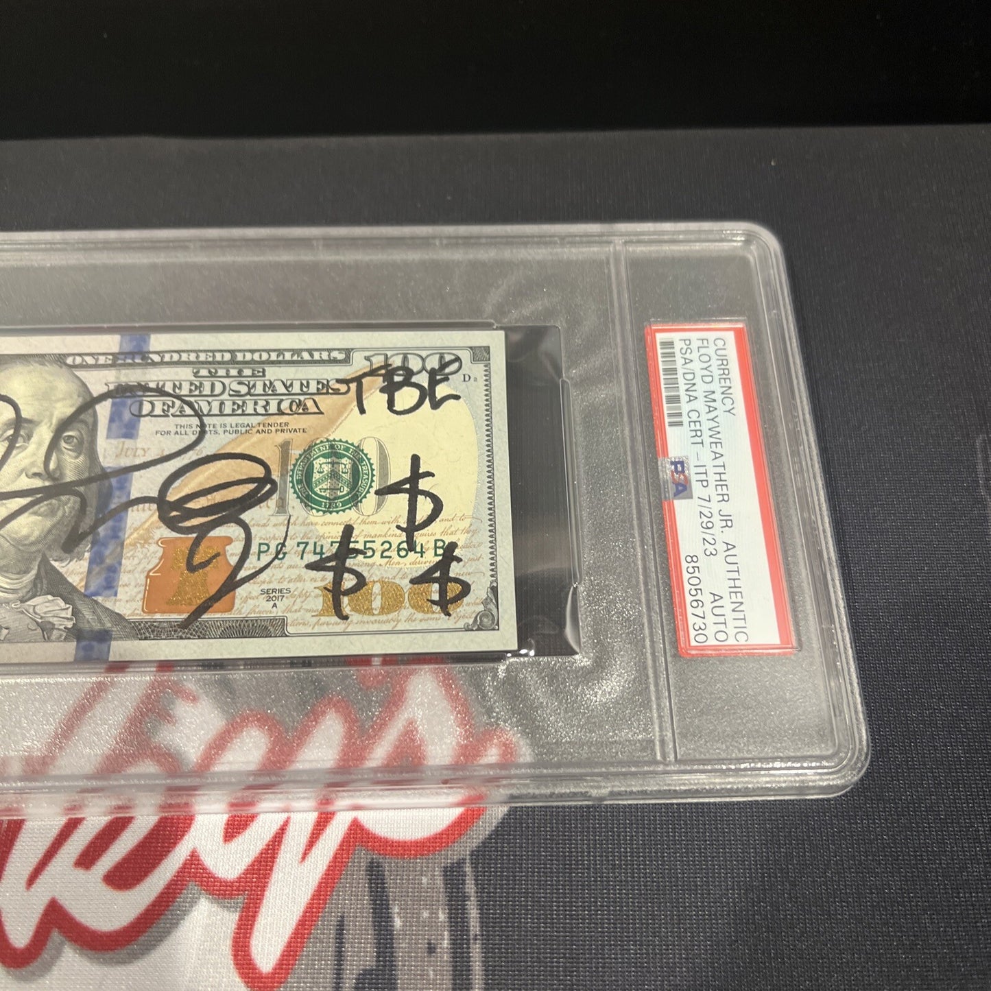 Floyd Mayweather Jr. Signed $100 Bill with 4 Inscriptions (PSA)
