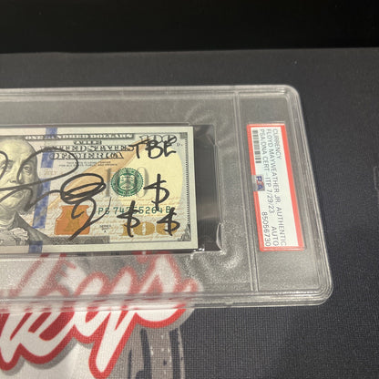 Floyd Mayweather Jr. Signed $100 Bill with 4 Inscriptions (PSA)