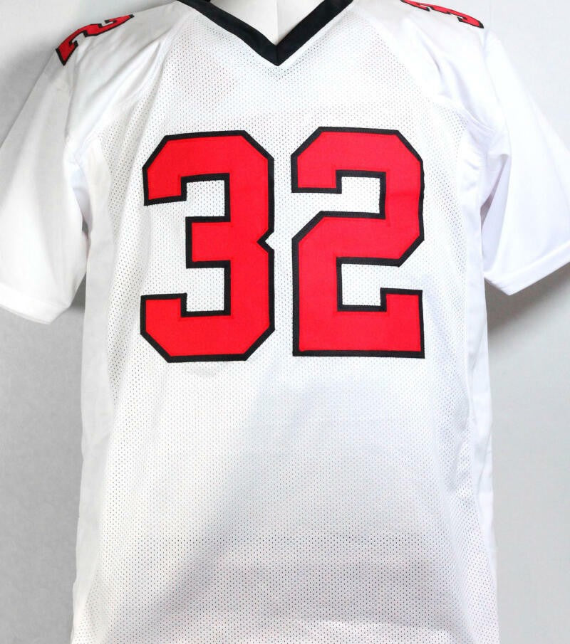 Jamal Anderson Signed White Custom Jersey