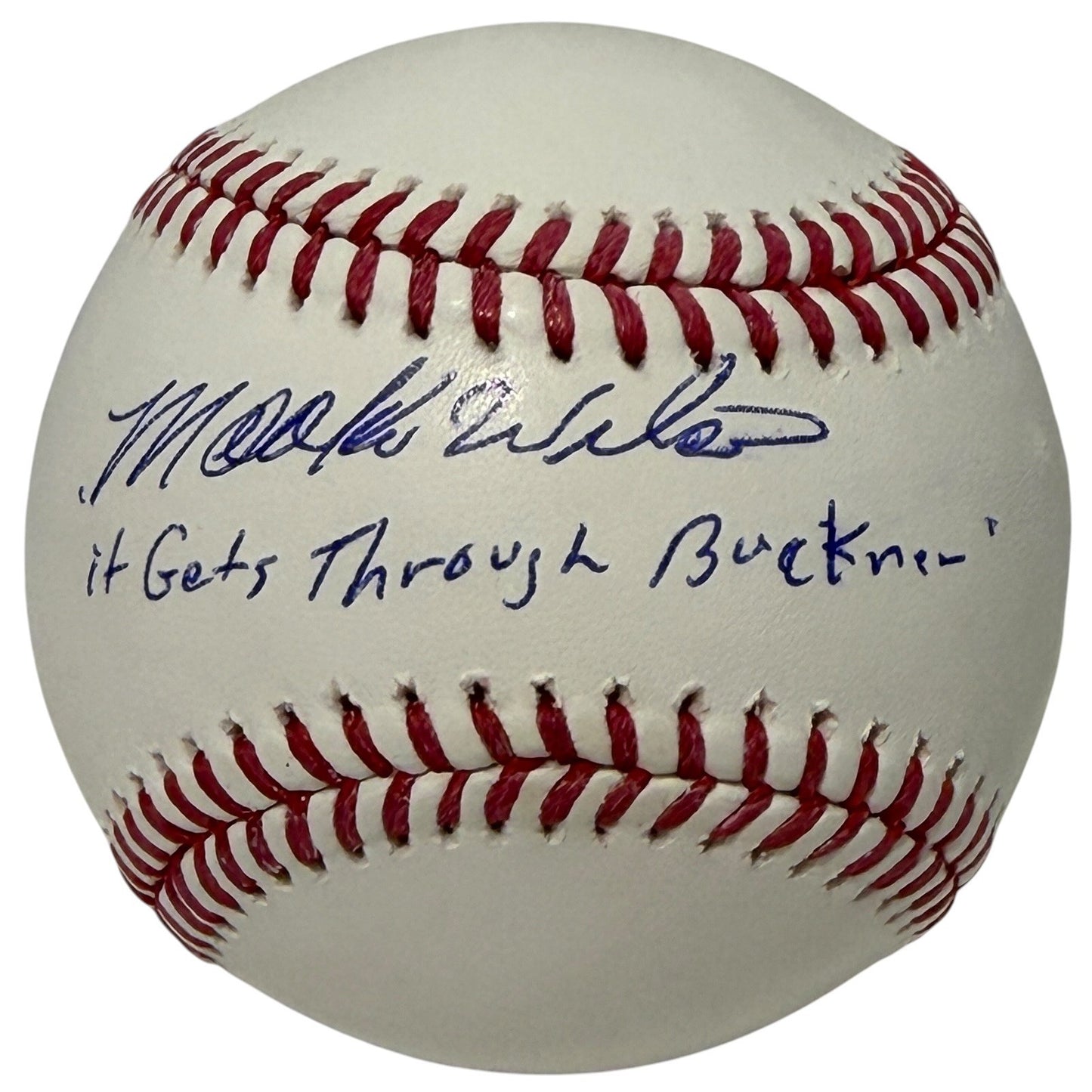Mookie Wilson Signed MLB Baseball "It Gets Through Buckner" JSA Witness