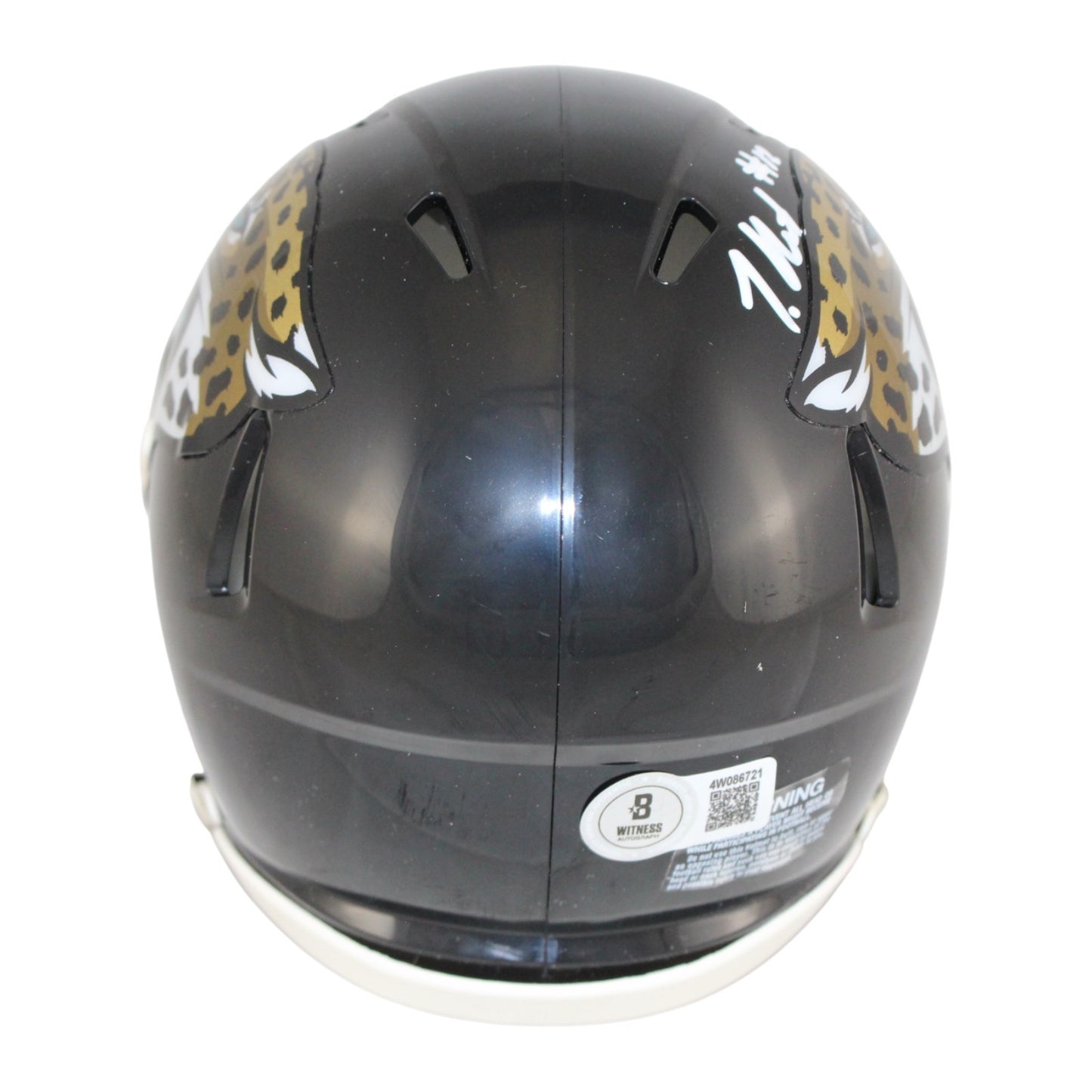 Travis Hunter Autographed Jacksonville Jaguars Mini Helmet (Beckett COA)