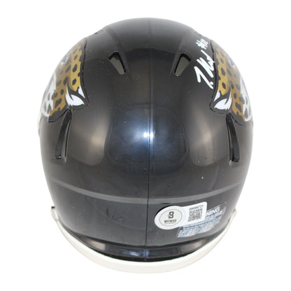 Travis Hunter Autographed Jacksonville Jaguars Mini Helmet (Beckett COA)