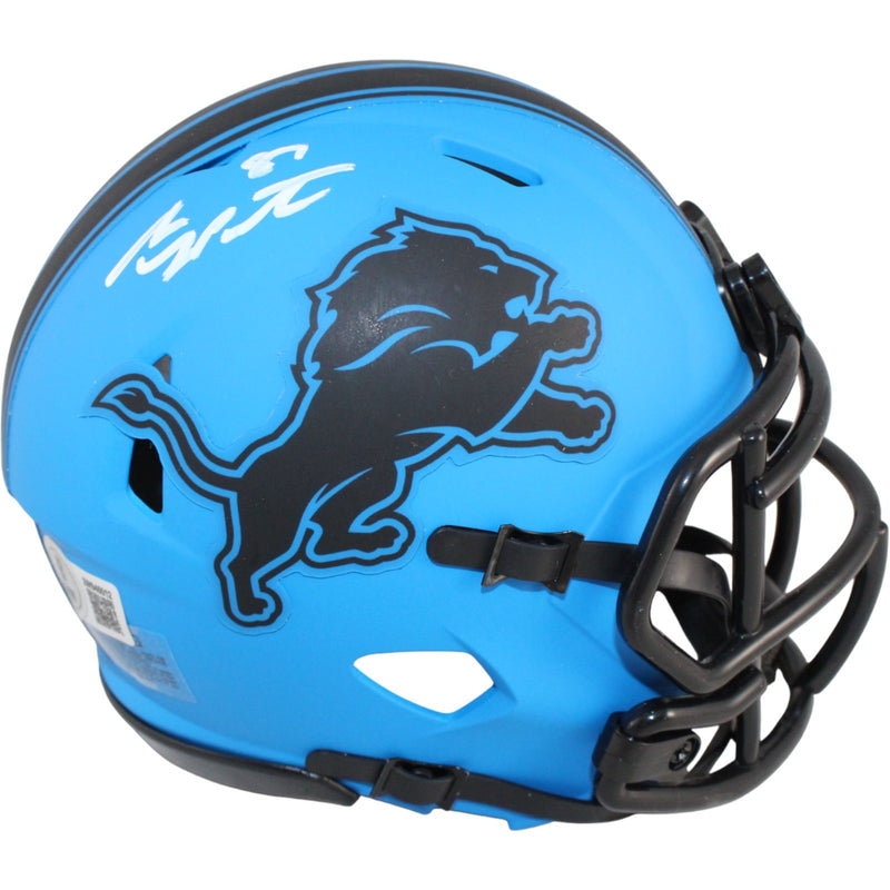 Sam LaPorta Detroit Lions Autographed Rave Mini Helmet (BAS)