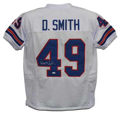 Dennis Smith Signed Denver Broncos Custom Pro-Style White Jersey