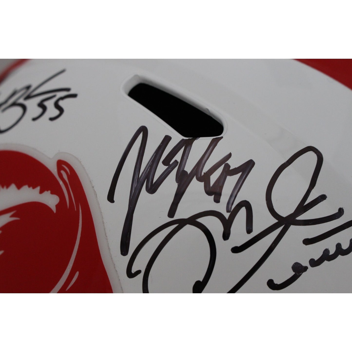 Warren Sapp, Derrick Brooks & Buccaneers Legends Signed Full Size Helmet