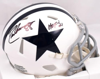 Drew Pearson Autographed Dallas Cowboys 1960-63 Throwback Mini Helmet