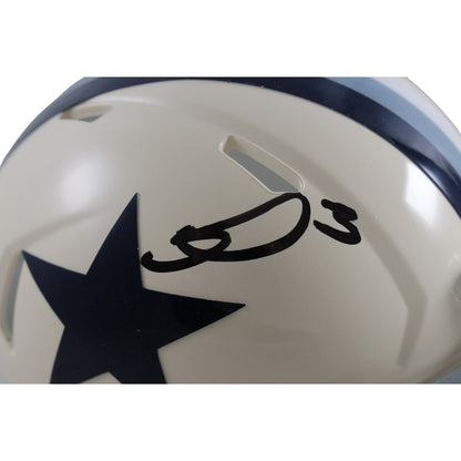 George Pickens Signed Dallas Cowboys Retro Mini Helmet - JSA