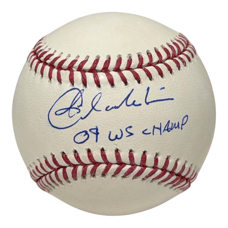 Joba Chamberlain Signed Official MLB Baseball - 09 WS Champs Inscription