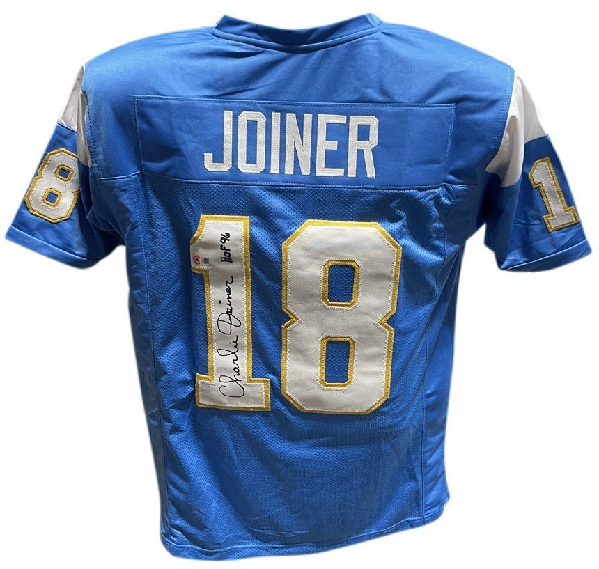 Charlie Joiner Autographed San Diego Chargers Pro Style Football Jersey
