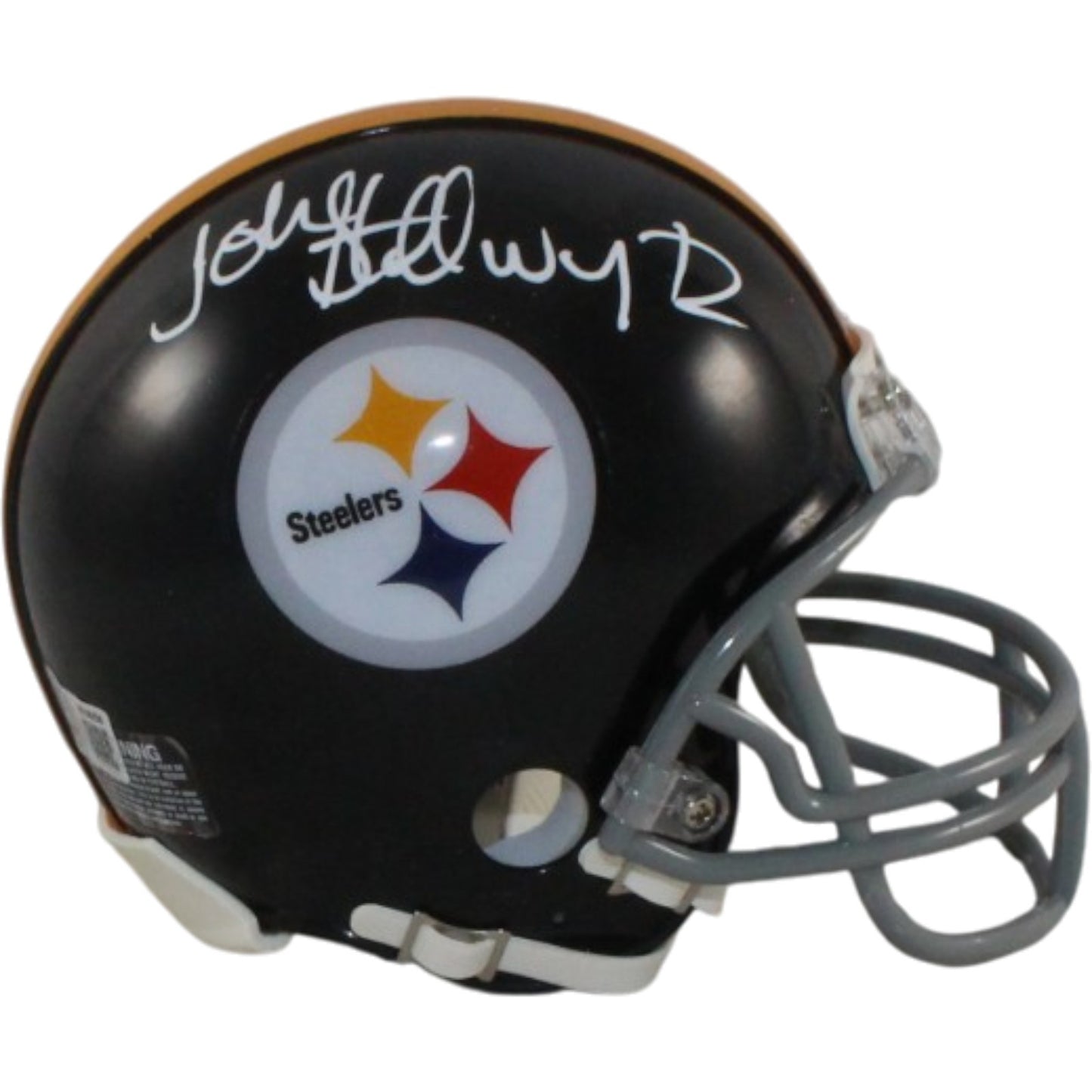 John Stallworth Signed Pittsburgh Steelers VSR4 Throwback Mini Helmet