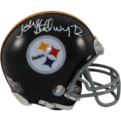 John Stallworth Signed Pittsburgh Steelers VSR4 Throwback Mini Helmet