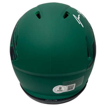 Jamien Sherwood New York Jets Autographed Rave Mini Helmet (BAS COA)
