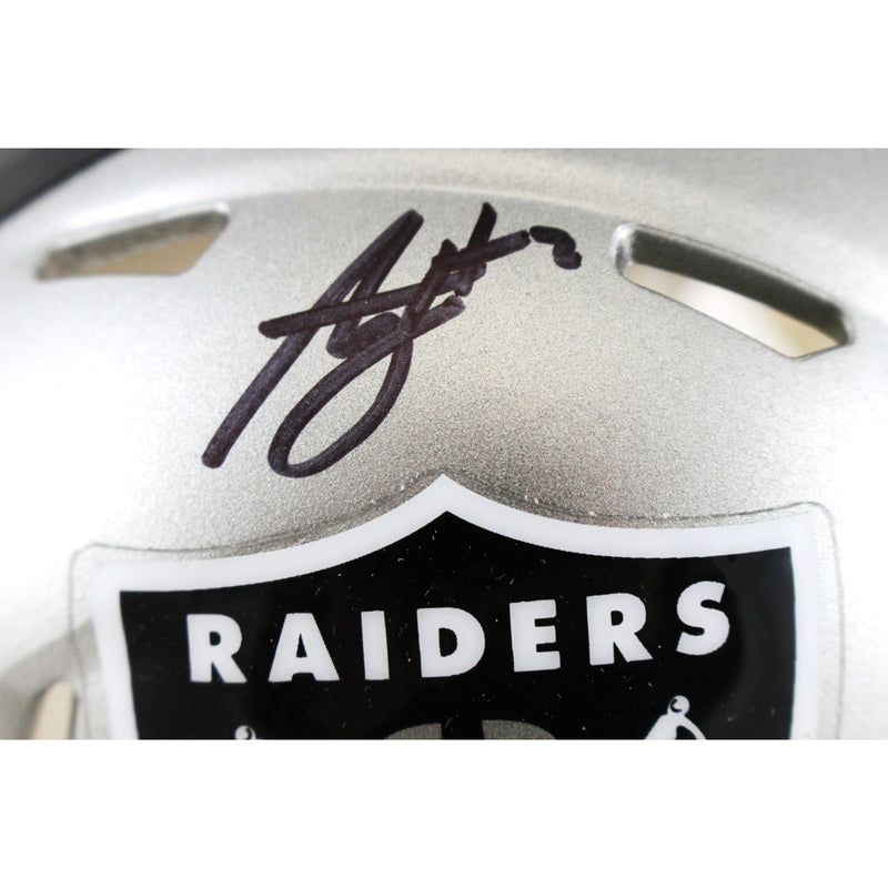 Ashton Jeanty Signed Las Vegas Raiders Flash Mini Helmet (Beckett Witnessed)