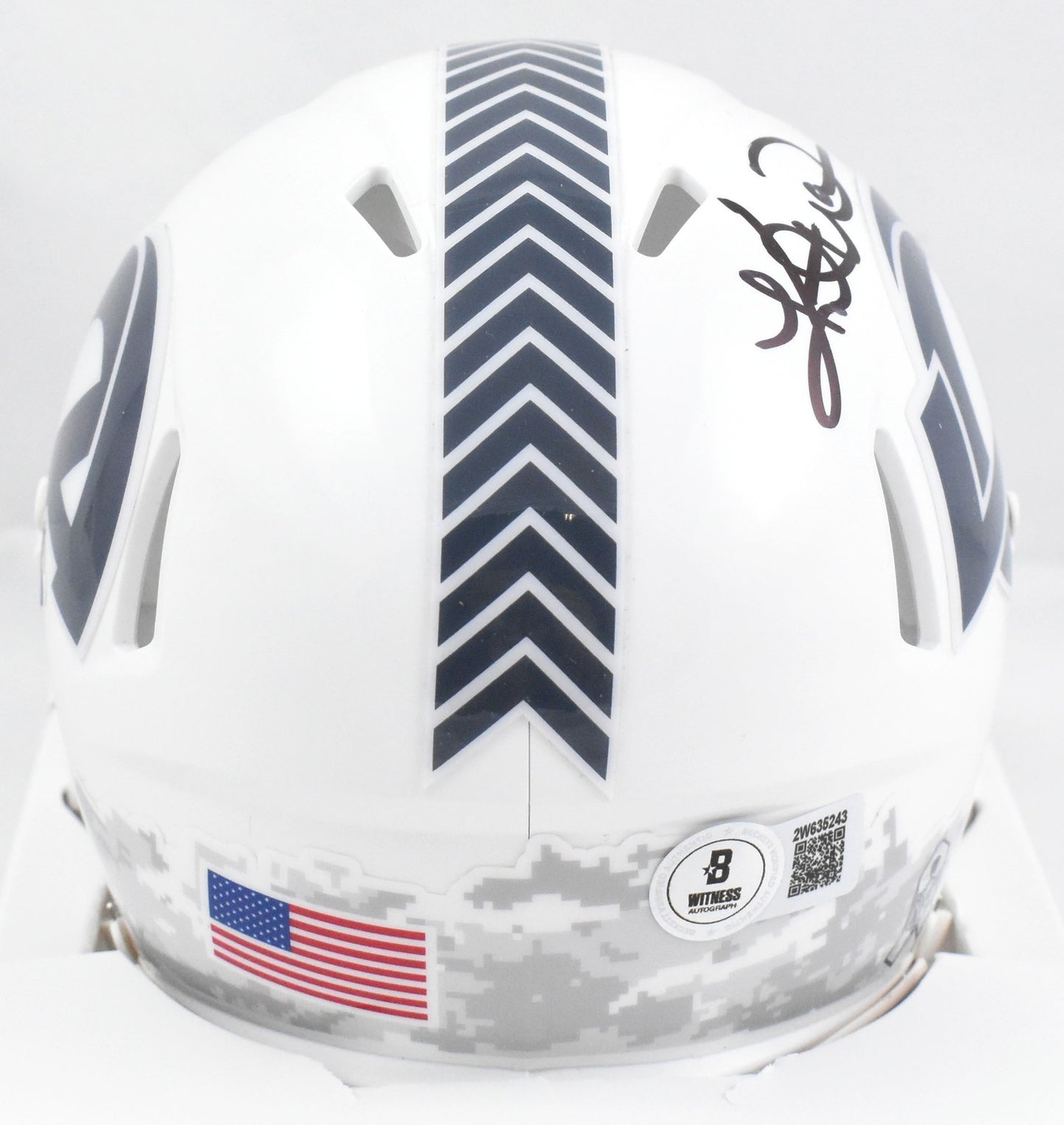 Kurt Warner Signed Los Angeles Rams 2024 Salute to Service Mini Helmet