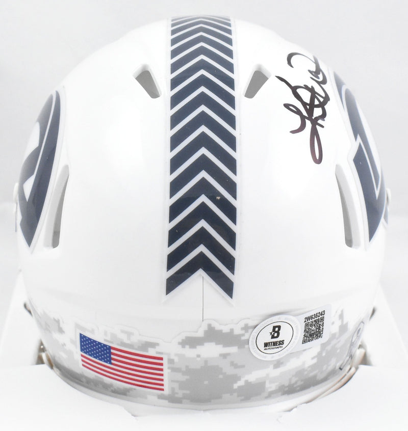 Kurt Warner Signed Los Angeles Rams 2024 Salute to Service Mini Helmet