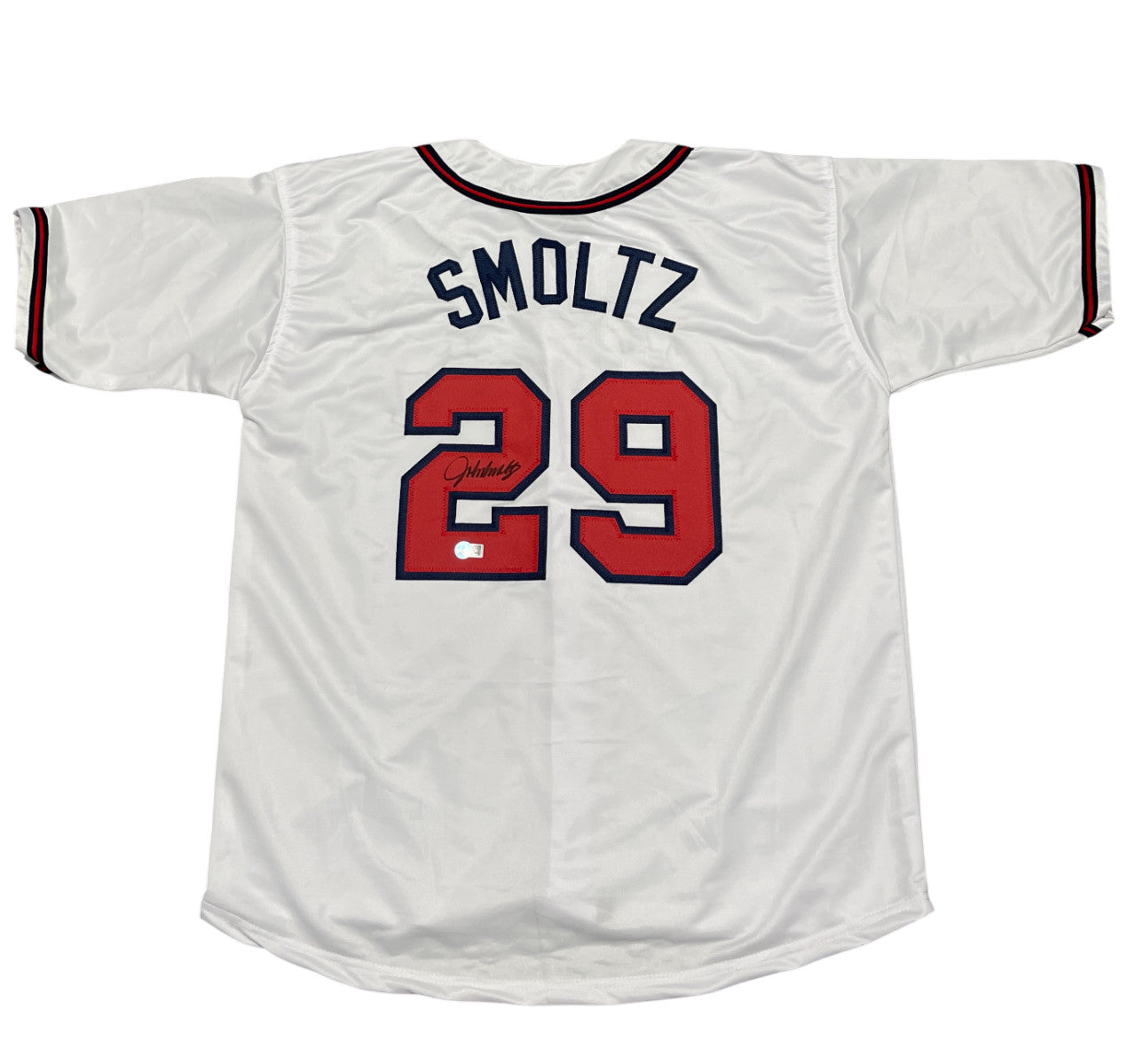 John Smoltz Signed Atlanta Braves Custom Jersey (Beckett Witness COA)