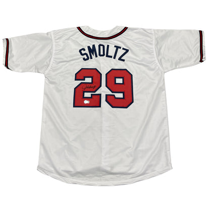 John Smoltz Signed Atlanta Braves Custom Jersey (Beckett Witness COA)