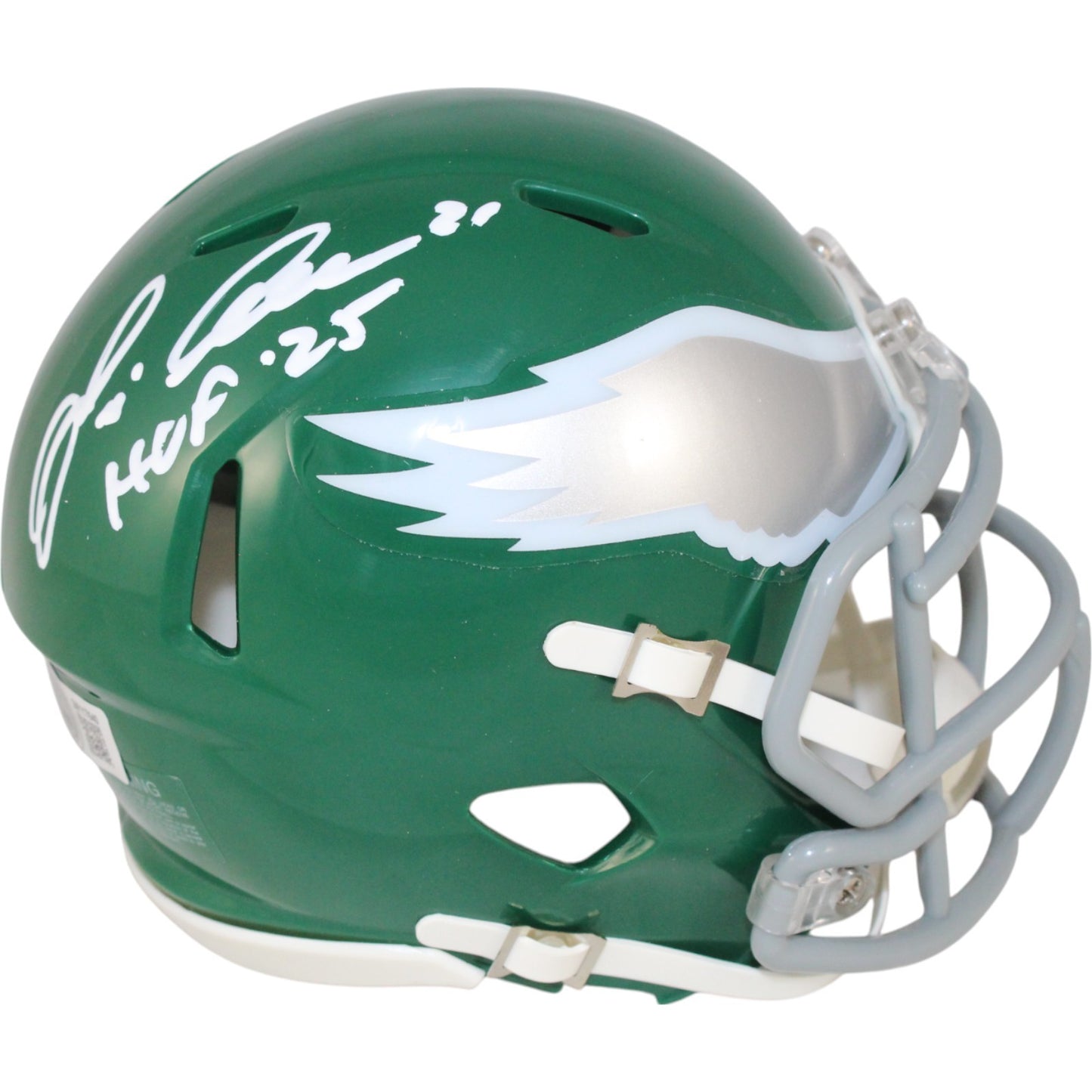 Eric Allen Philadelphia Eagles Autographed Throwback Mini Helmet HOF 25