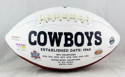 Gil Brandt Signed Dallas Cowboys Logo Football (HOF Inscription)
