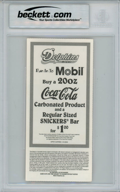 Brian Dawkins Autographed Philadelphia Eagles Ticket Stub BAS Grade 8