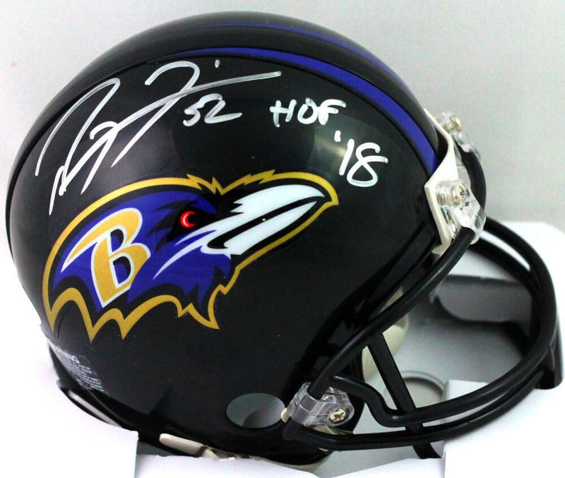 Ray Lewis Signed Baltimore Ravens HOF Inscribed Mini Helmet