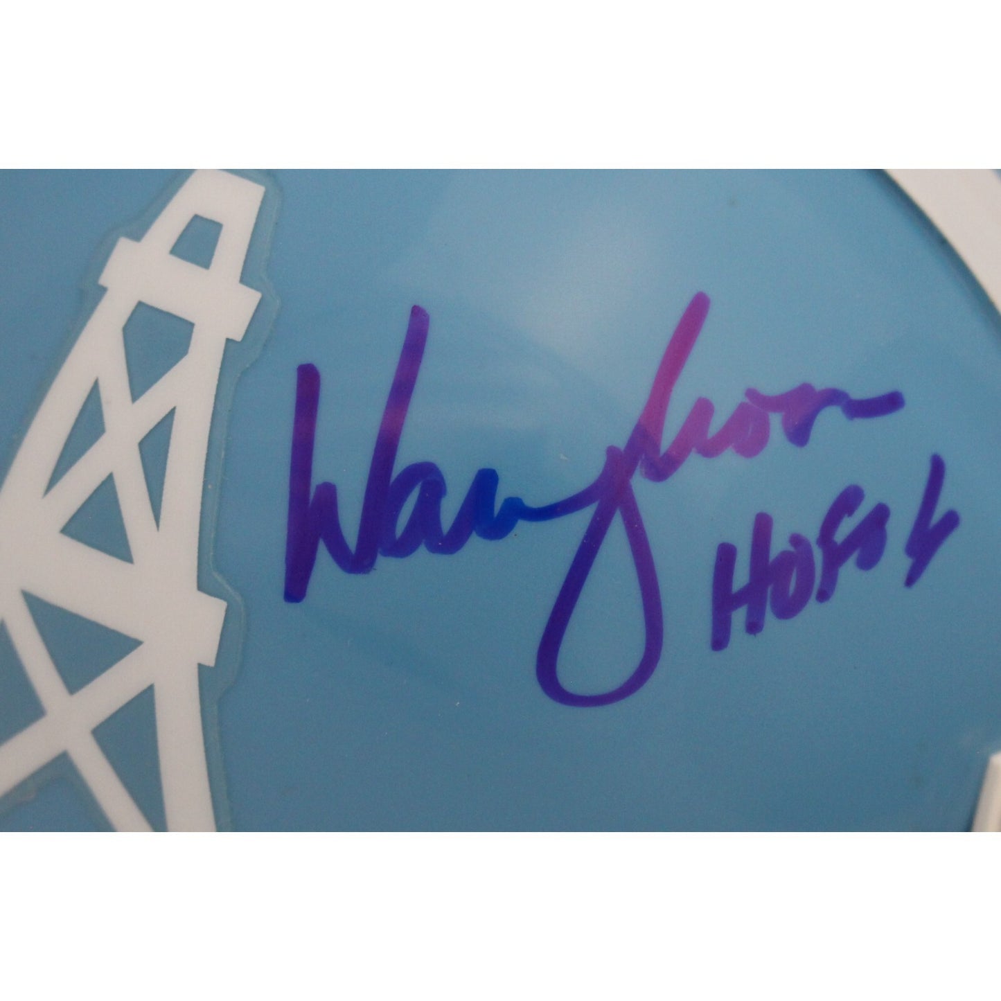 Warren Moon Signed Houston Oilers Throwback VSR4 Mini Helmet (HOF)