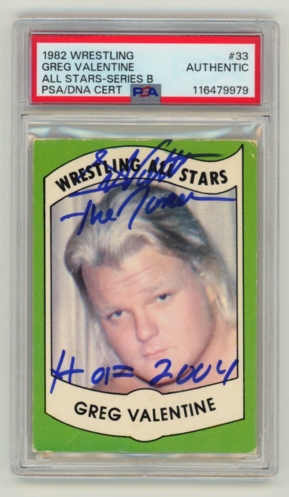 Greg Valentine Signed 1982 Wrestling All Stars Series B Card