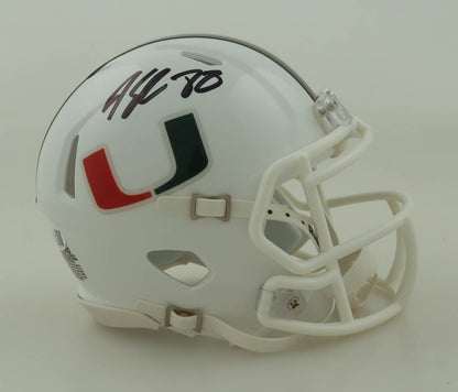 Jeremy Shockey Autographed Miami Hurricanes Mini Helmet