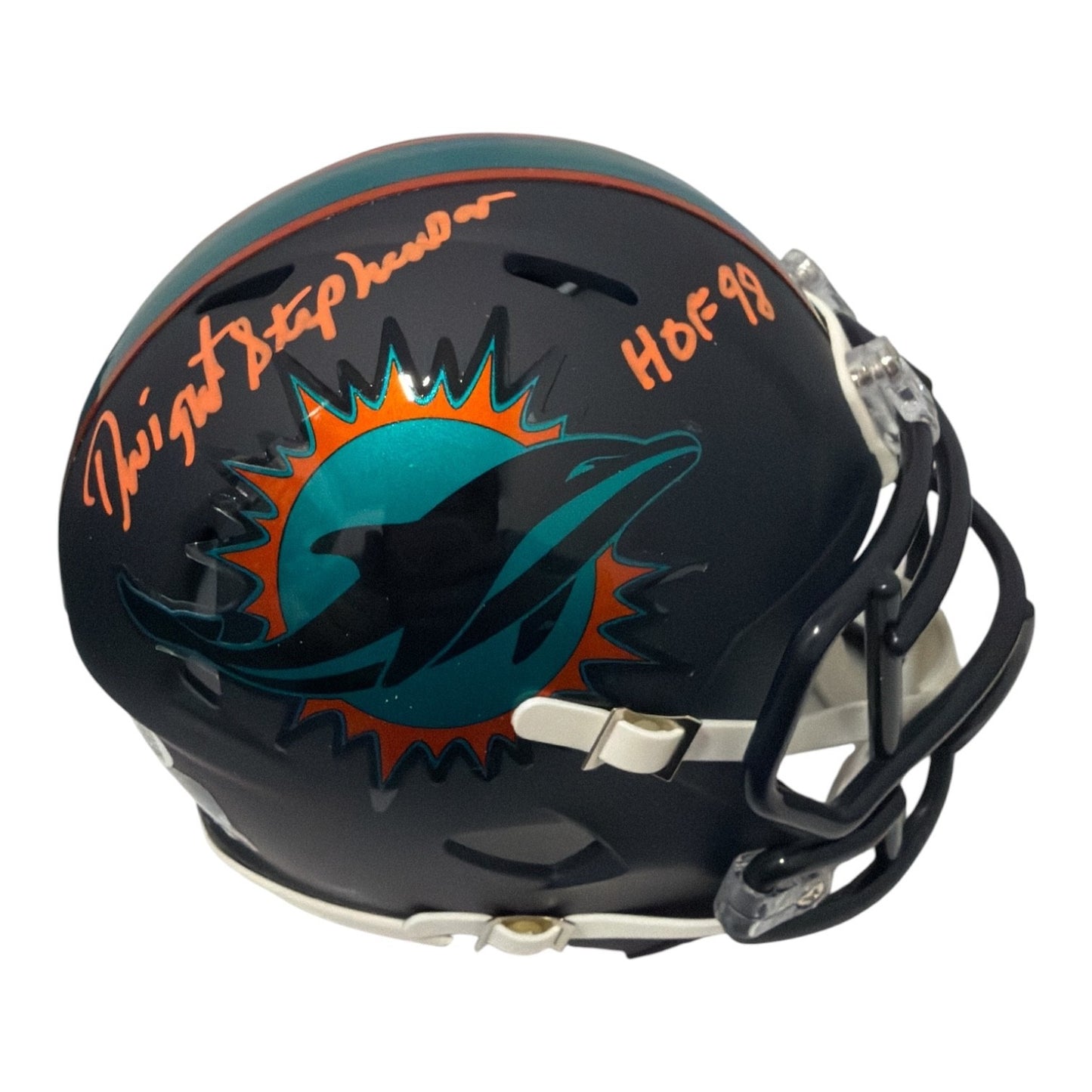 Dwight Stephenson Signed Miami Dolphins Rivalries Mini Helmet