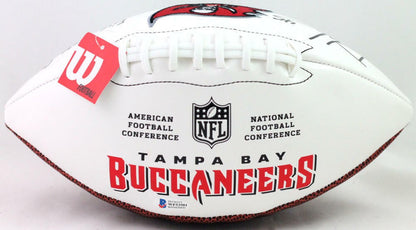 Devin White Signed Tampa Bay Buccaneers Logo Football "Fire the Cannons"