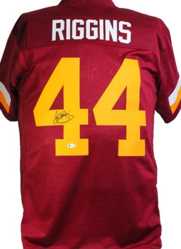 John Riggins Signed Maroon and Yellow Custom Football Jersey